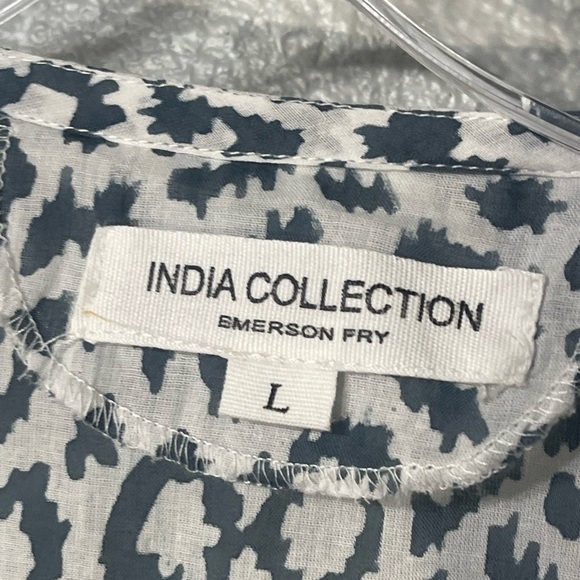 Emerson Fry India Collection Bardot Top- Charcoal Leopard Organic - Size L - Picture 3 of 4